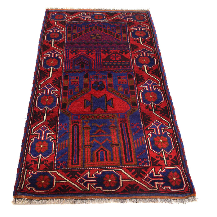 Prayer Rug Afghan Style 4.9x2.8 ft