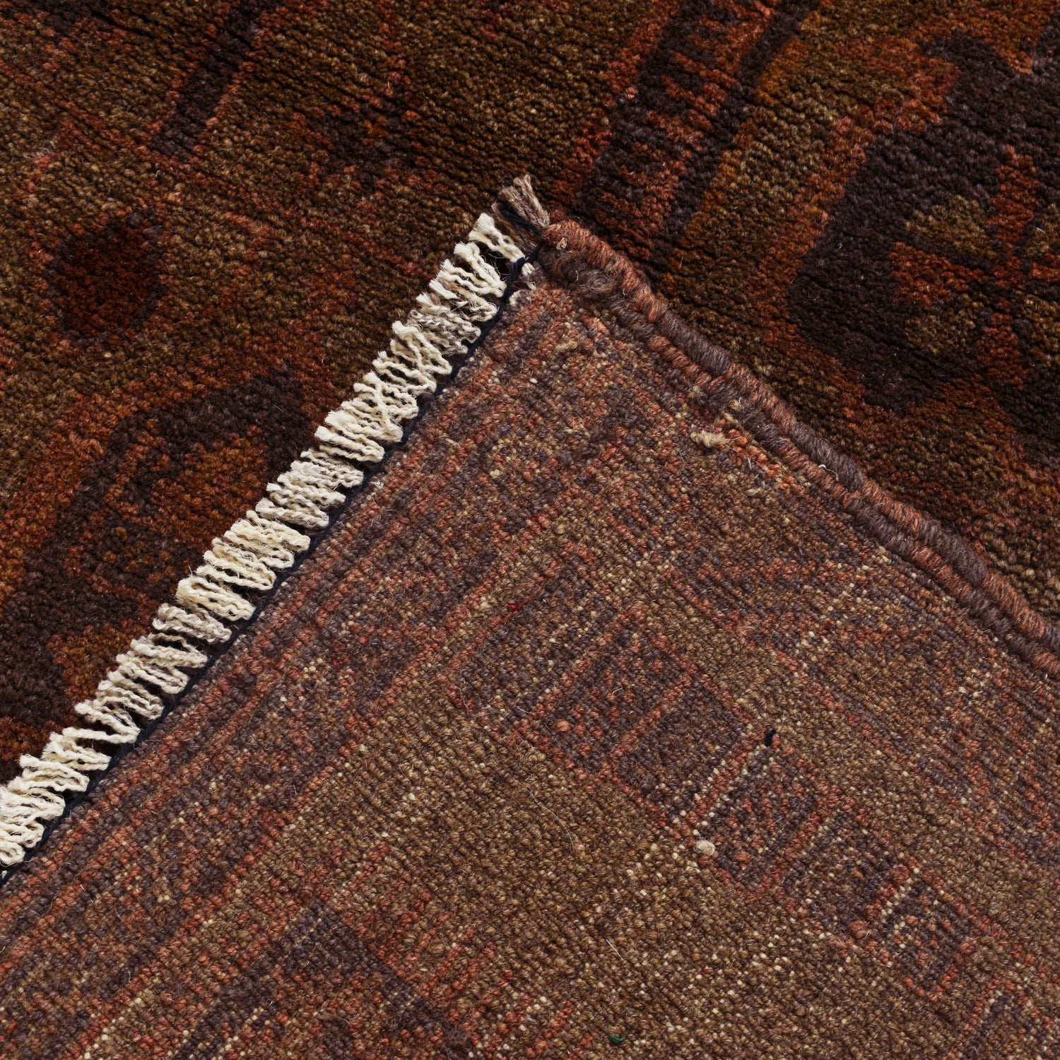 Unique Distressed Overdyed Floor Carpet 4.8x3.1 ft