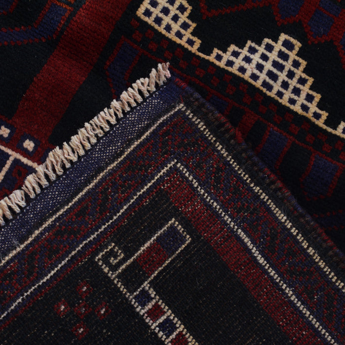 Prayer Mat Tribal Afghan 4.4x2.8 ft