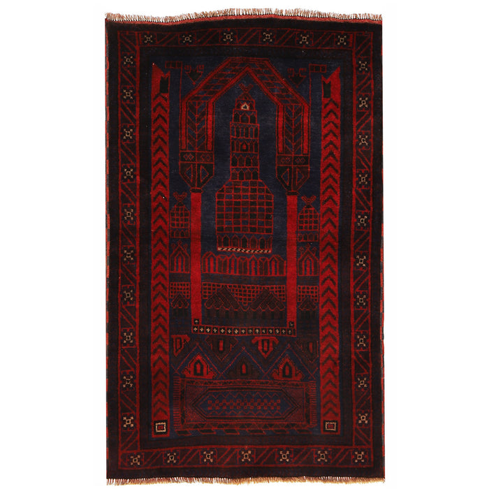 Afghan Classic Prayer Rug 4.6x3 ft