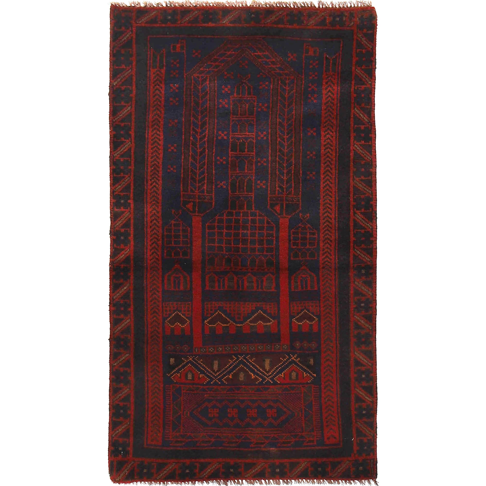Prayer Rug Afghan Craft 5x2.7 ft