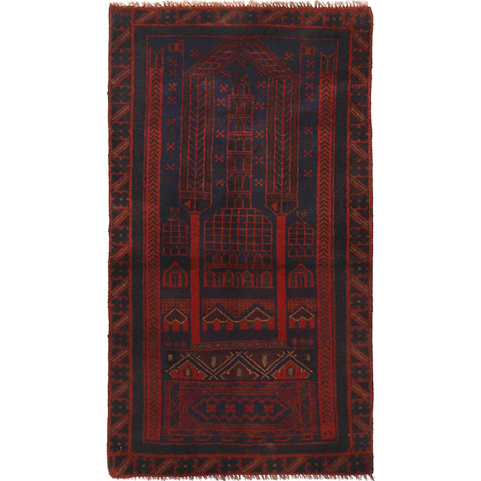 Prayer Rug Afghan Craft 5x2.7 ft