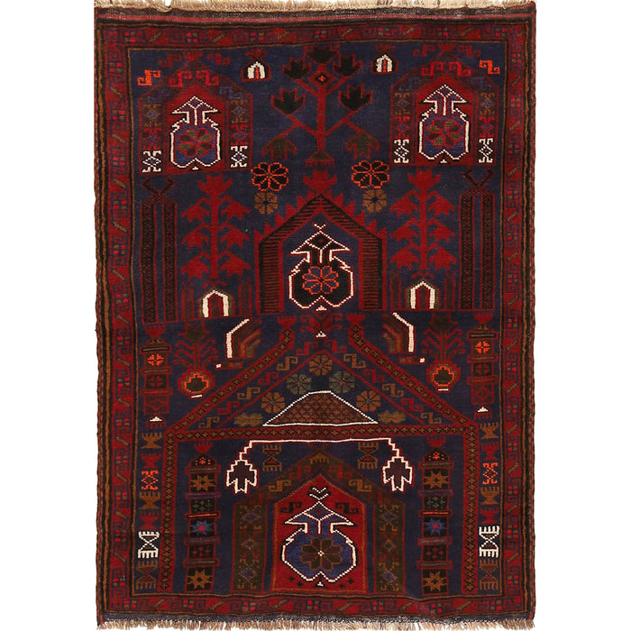 Afghan Weaving Prayer Mat 4.4x3 ft