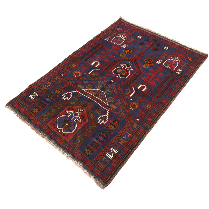 Afghan Weaving Prayer Mat 4.4x3 ft
