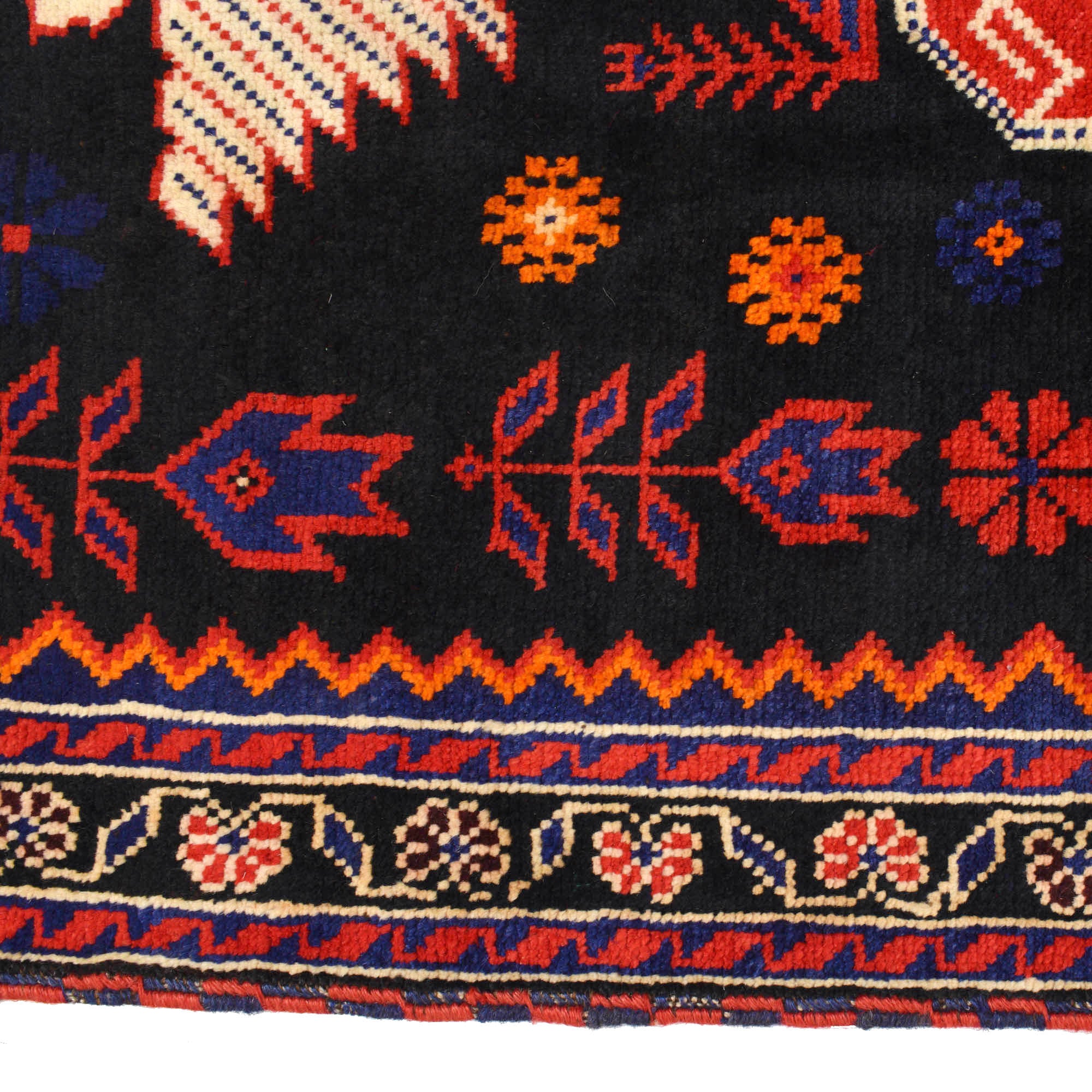 Afghan Wool Prayer Rug Pattern 5x2.9 ft