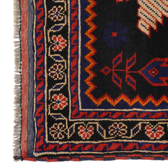 Afghan Wool Prayer Rug Pattern 5x2.9 ft