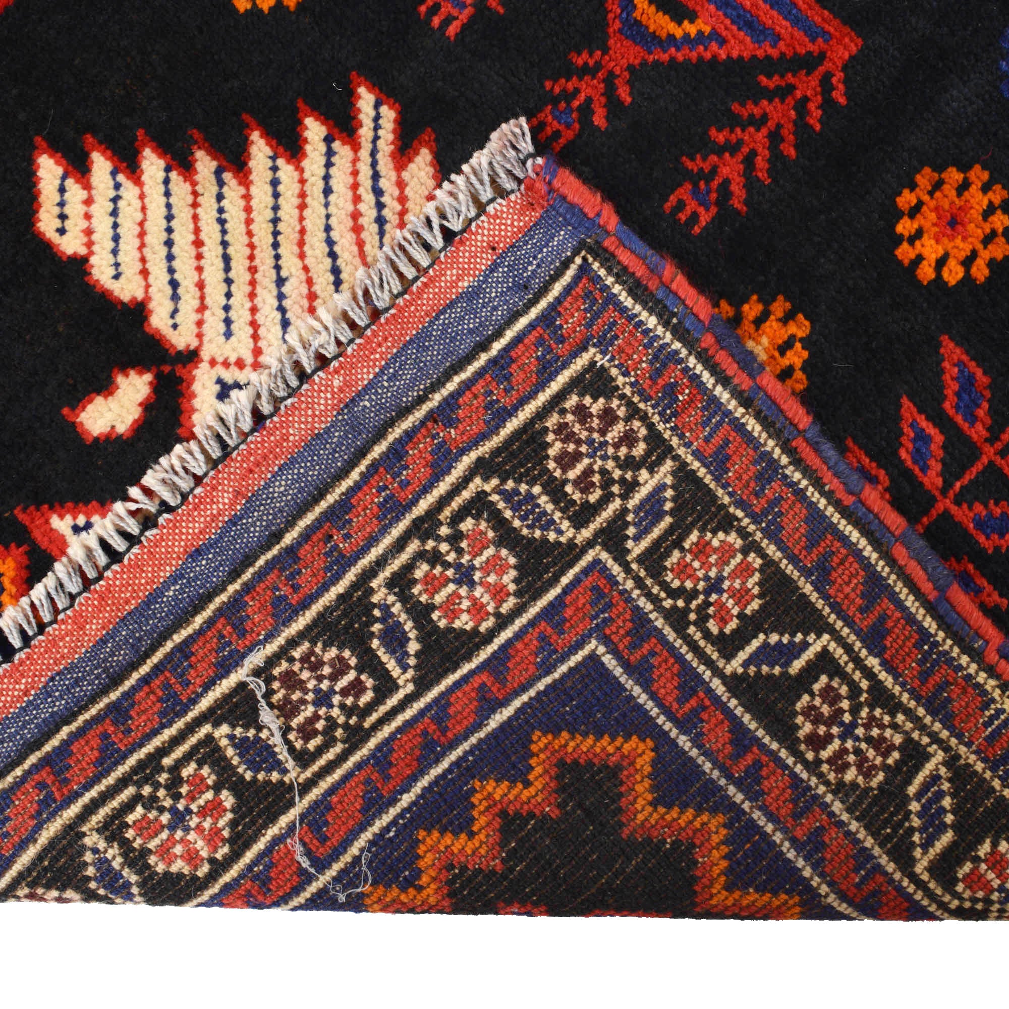 Afghan Wool Prayer Rug Pattern 5x2.9 ft