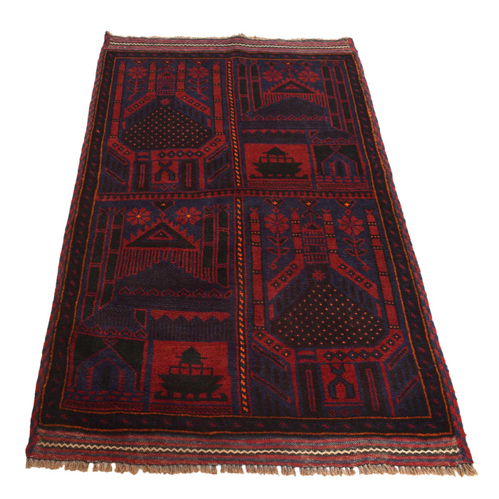 Afghan Prayer Mat Artistry 5x3.1 ft