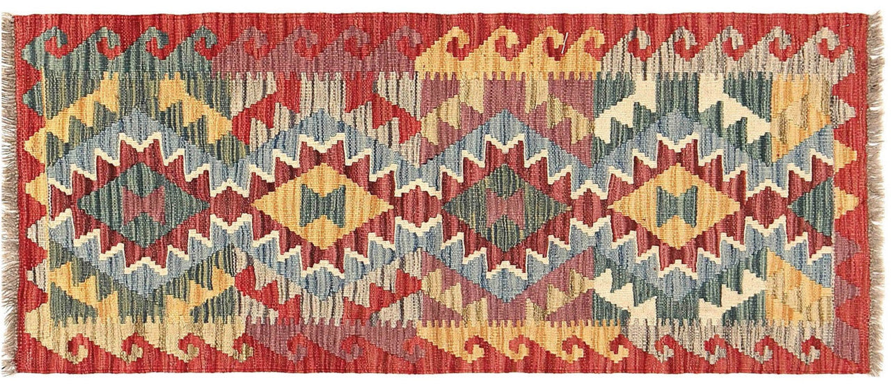 tribal design runner rug, authentic Afghan rug, Afghan hallway runner, traditional wool rug,