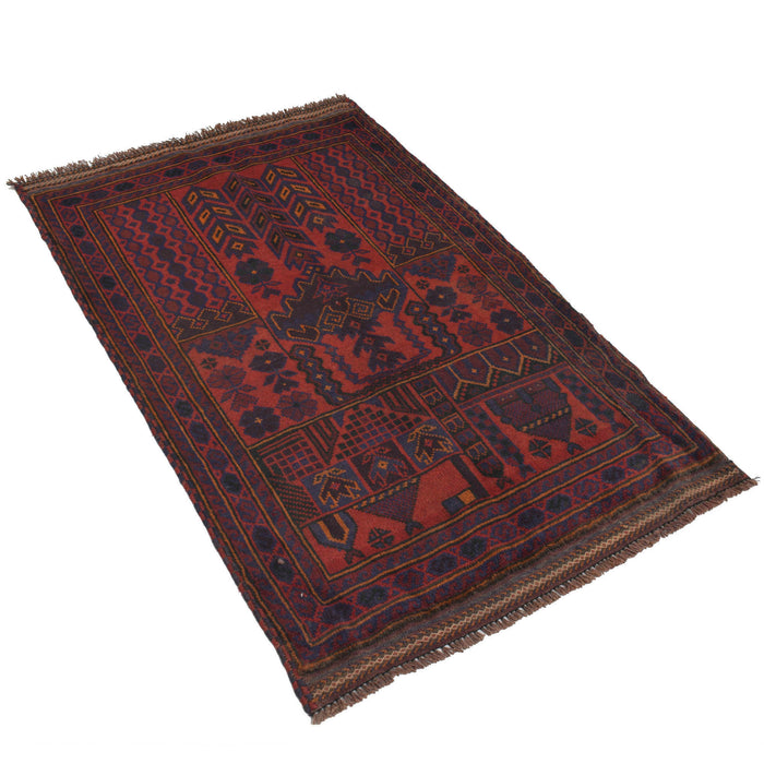 Prayer Rug Woven Afghan 4.7x2.9 ft