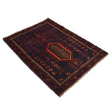 Nomadic Afghan Traditional Prayer Mat 4.3x3 ft