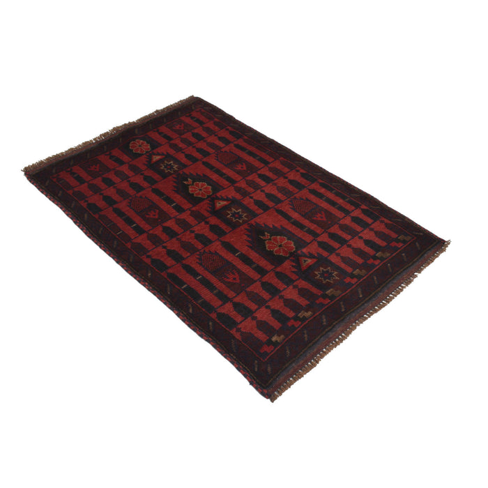 Afghan Tribal Worship Rug 4.4x2.9 ft
