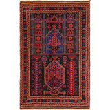 Prayer Rug Heritage Afghan 4.4x3 ft