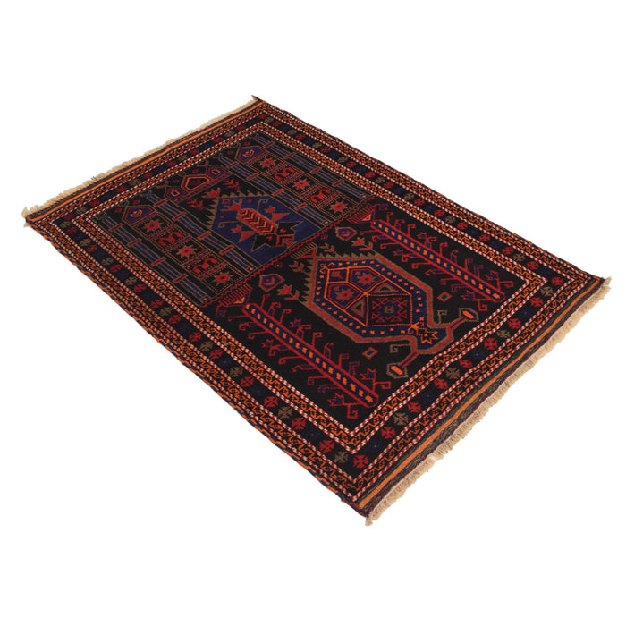 Prayer Rug Heritage Afghan 4.4x3 ft