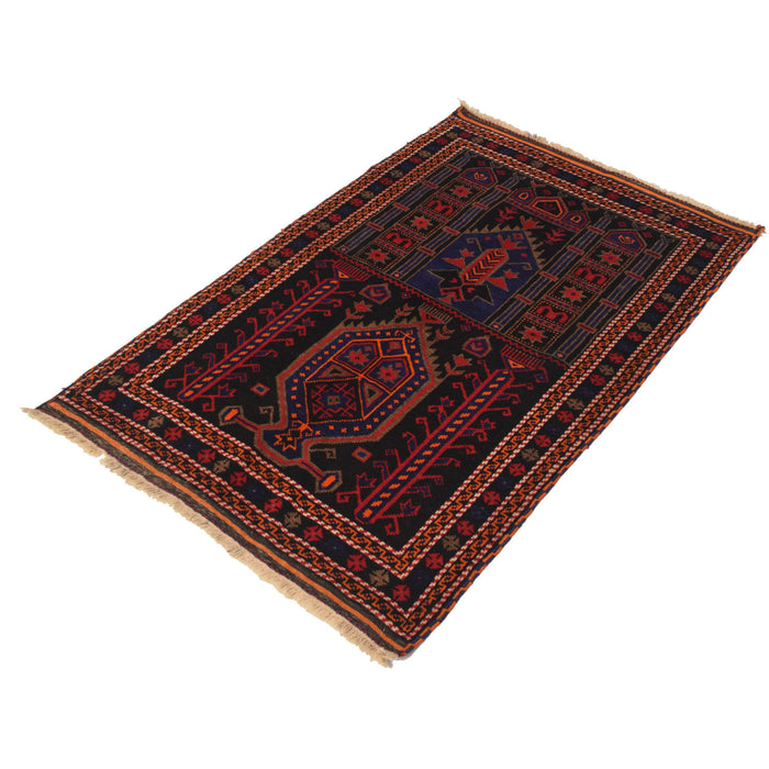 Prayer Rug Heritage Afghan 4.4x3 ft
