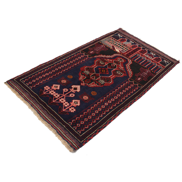 Afghan Detailed Prayer Mat 5.1x3 ft