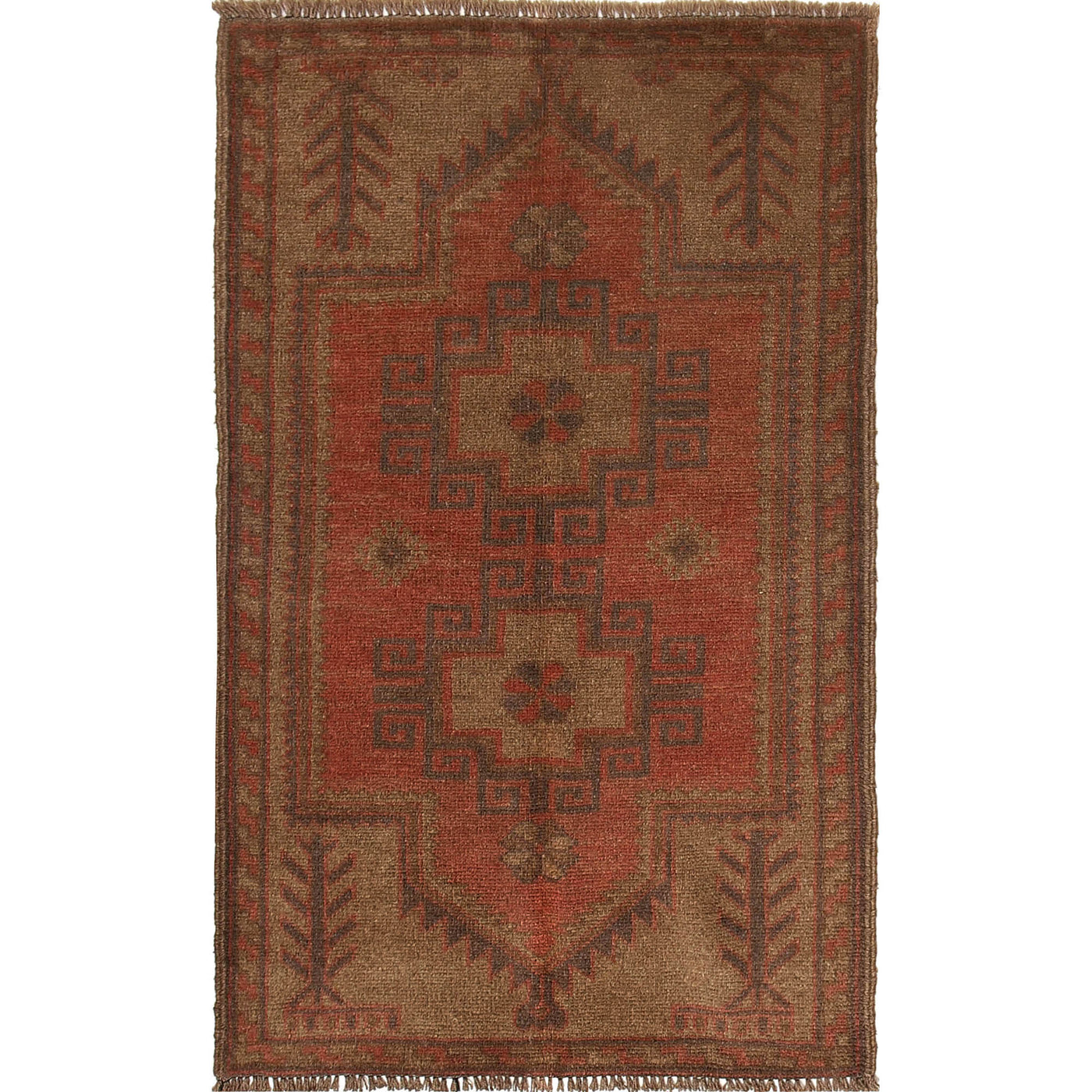 Artistic Handmade Overdyed Wool Rug 4.8x2.6 ft