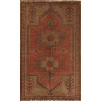 Artistic Handmade Overdyed Wool Rug 4.8x2.6 ft