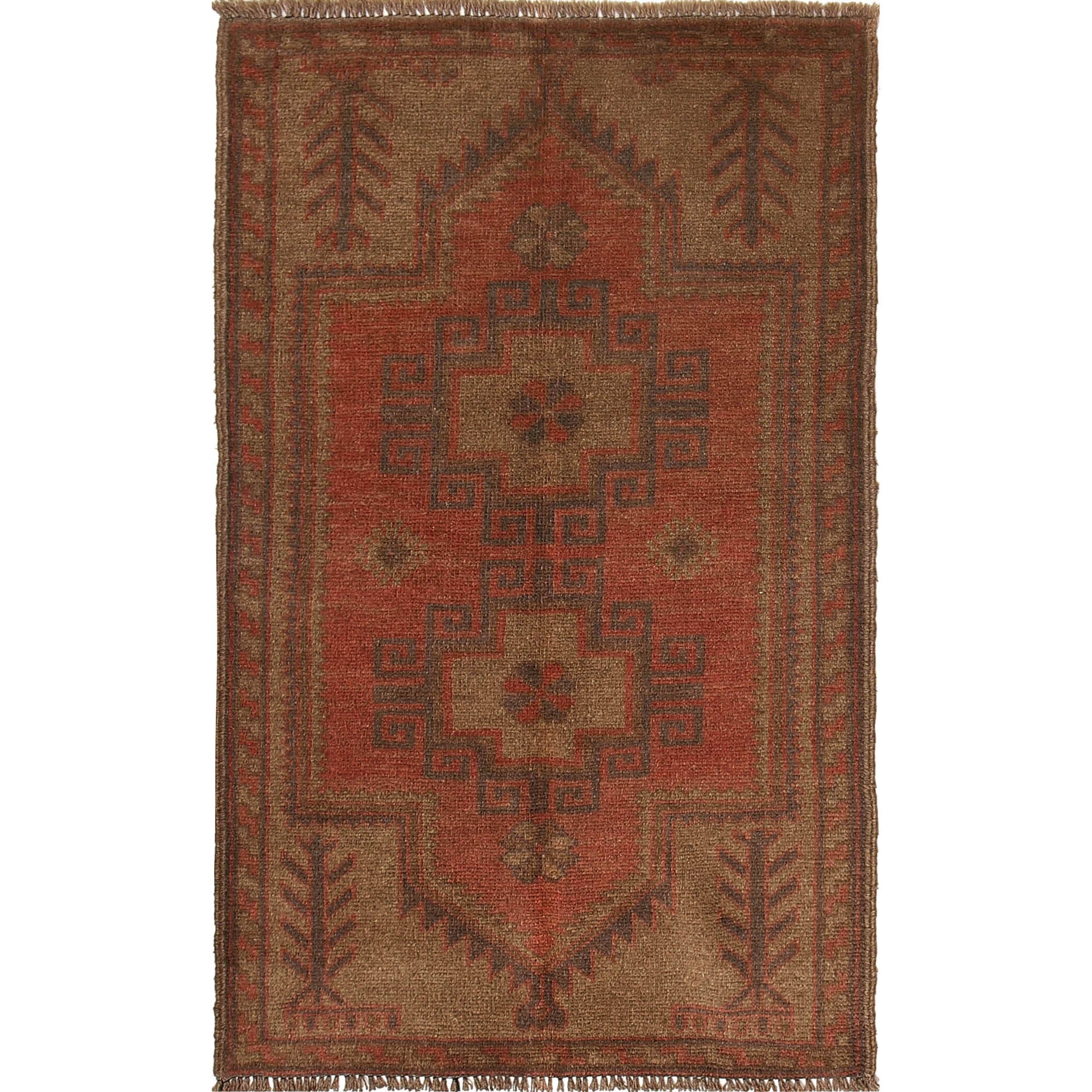 Artistic Handmade Overdyed Wool Rug 4.8x2.6 ft