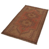 Artistic Handmade Overdyed Wool Rug 4.8x2.6 ft