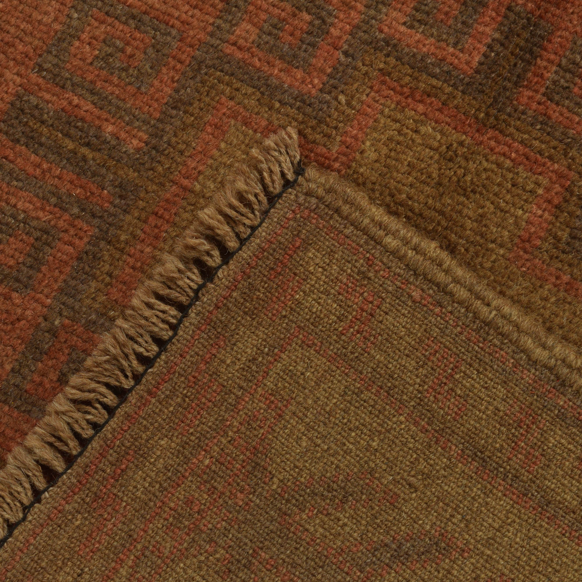 Artistic Handmade Overdyed Wool Rug 4.8x2.6 ft