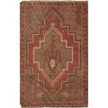 Traditional Vintage Overdyed Carpet 4.7x2.9 ft