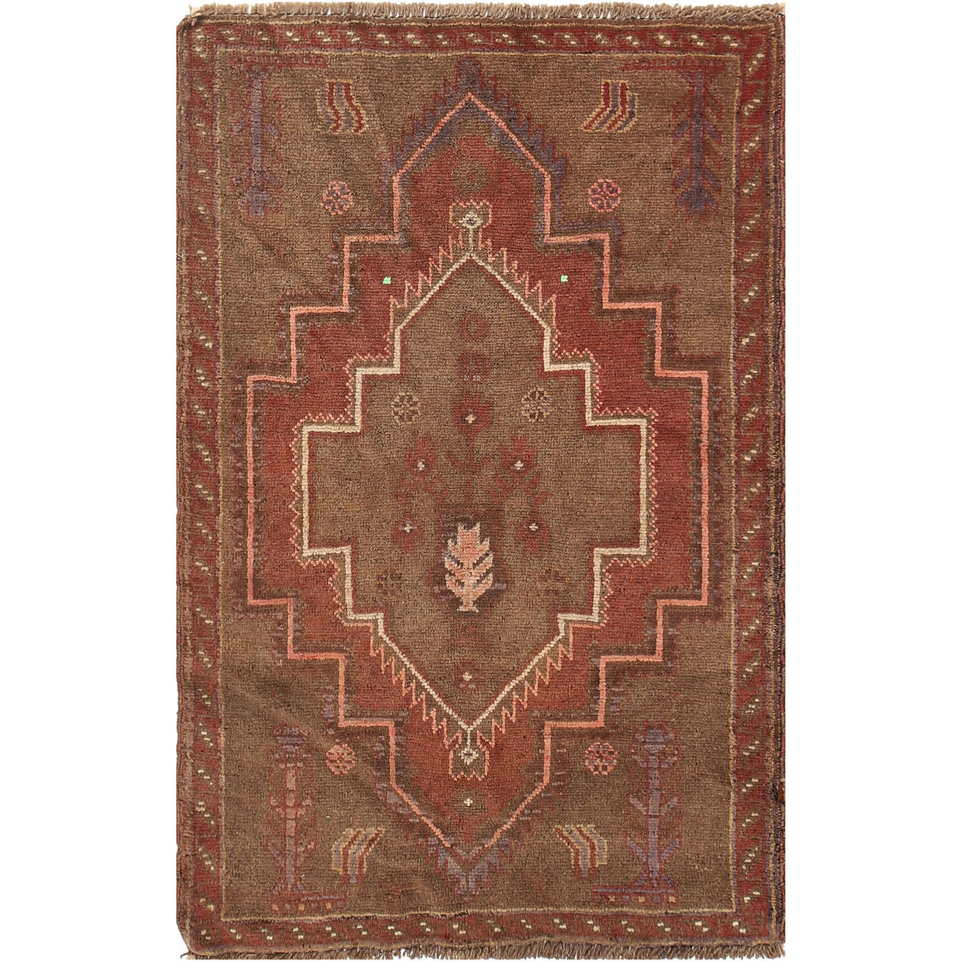Traditional Vintage Overdyed Carpet 4.7x2.9 ft