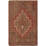 Traditional Vintage Overdyed Carpet 4.7x2.9 ft