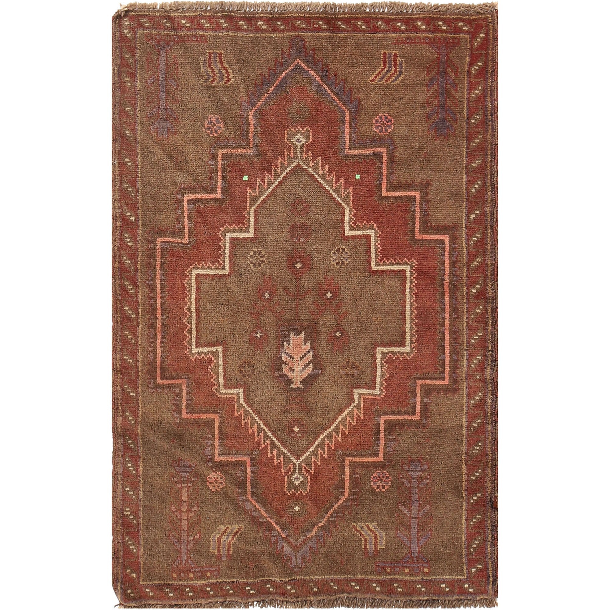 Traditional Vintage Overdyed Carpet 4.7x2.9 ft