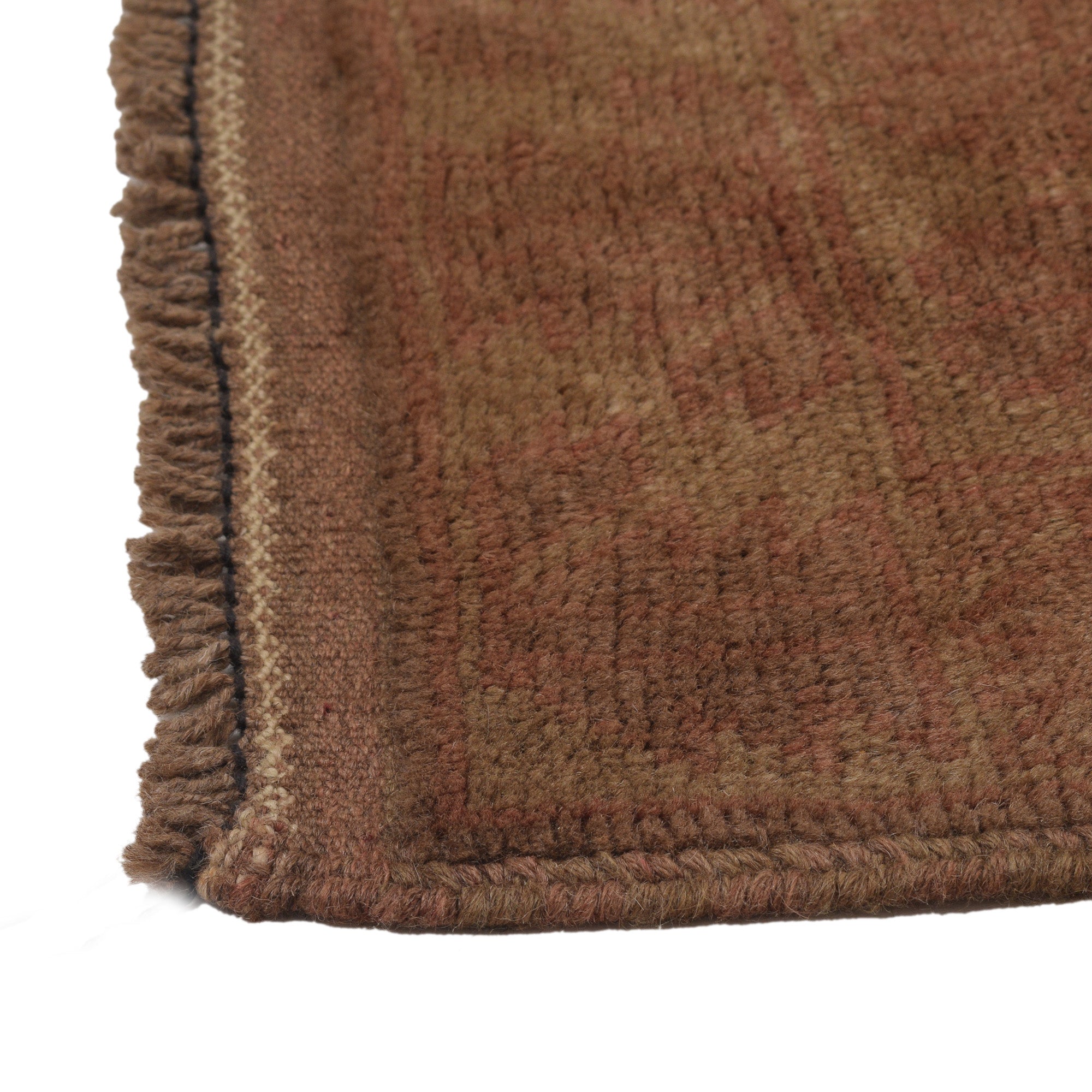 Vintage Inspired Overdyed Wool Rug 4.5x2.9 ft