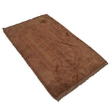 Vintage Inspired Overdyed Wool Rug 4.5x2.9 ft
