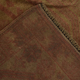 Vintage Inspired Overdyed Wool Rug 4.5x2.9 ft