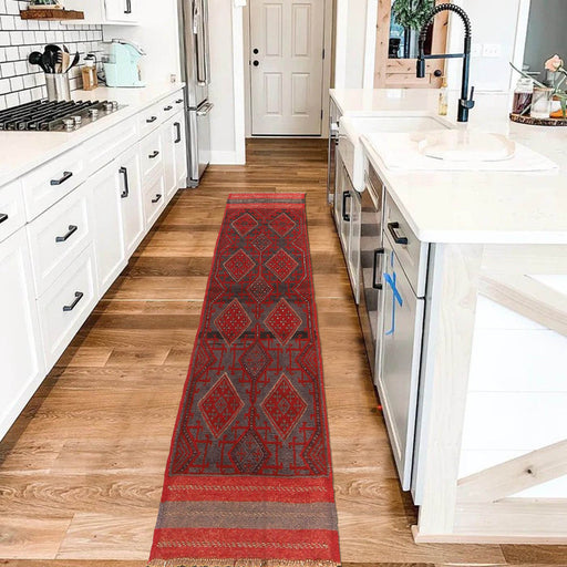Hand-Knotted,  Afghanistan Runner Rug,  Afghan, Runner Rug, 