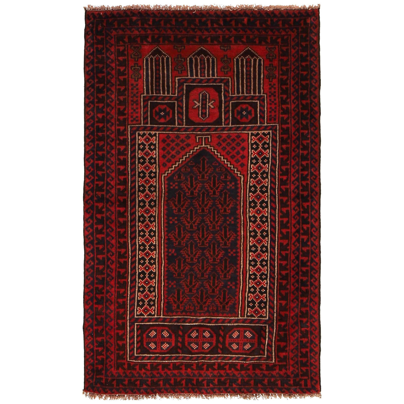 Prayer Rug Afghan Pattern 4.3x2.4 ft