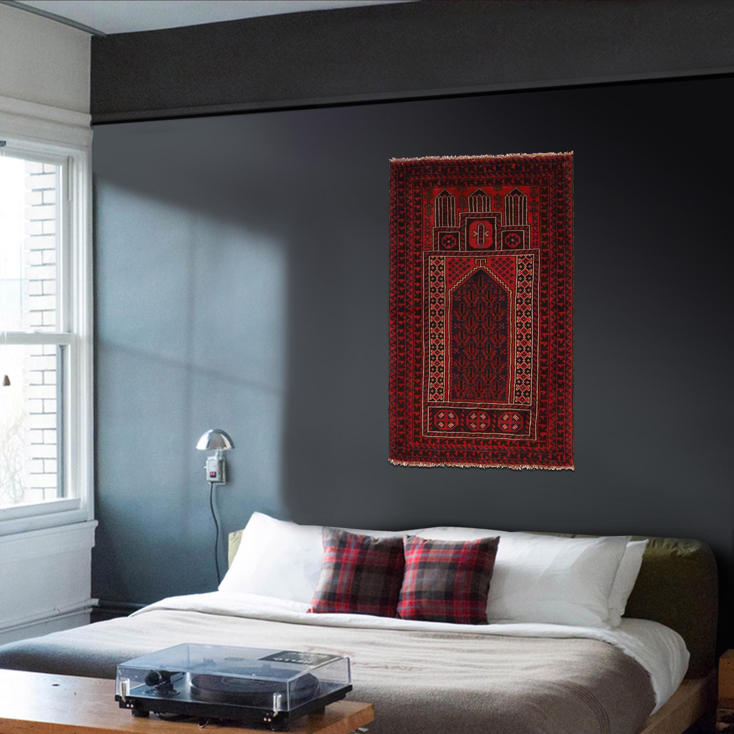 Prayer Rug Afghan Pattern 4.3x2.4 ft