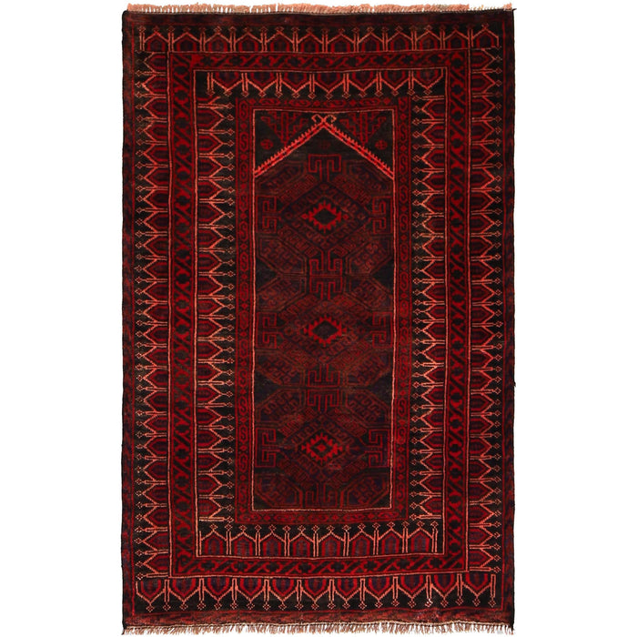 Afghan Skill Prayer Rug 4.5x2.8 ft