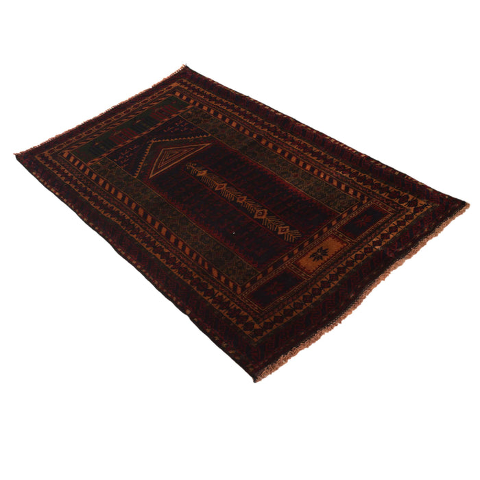 Prayer Rug Afghan Origins 4.2x2.5 ft