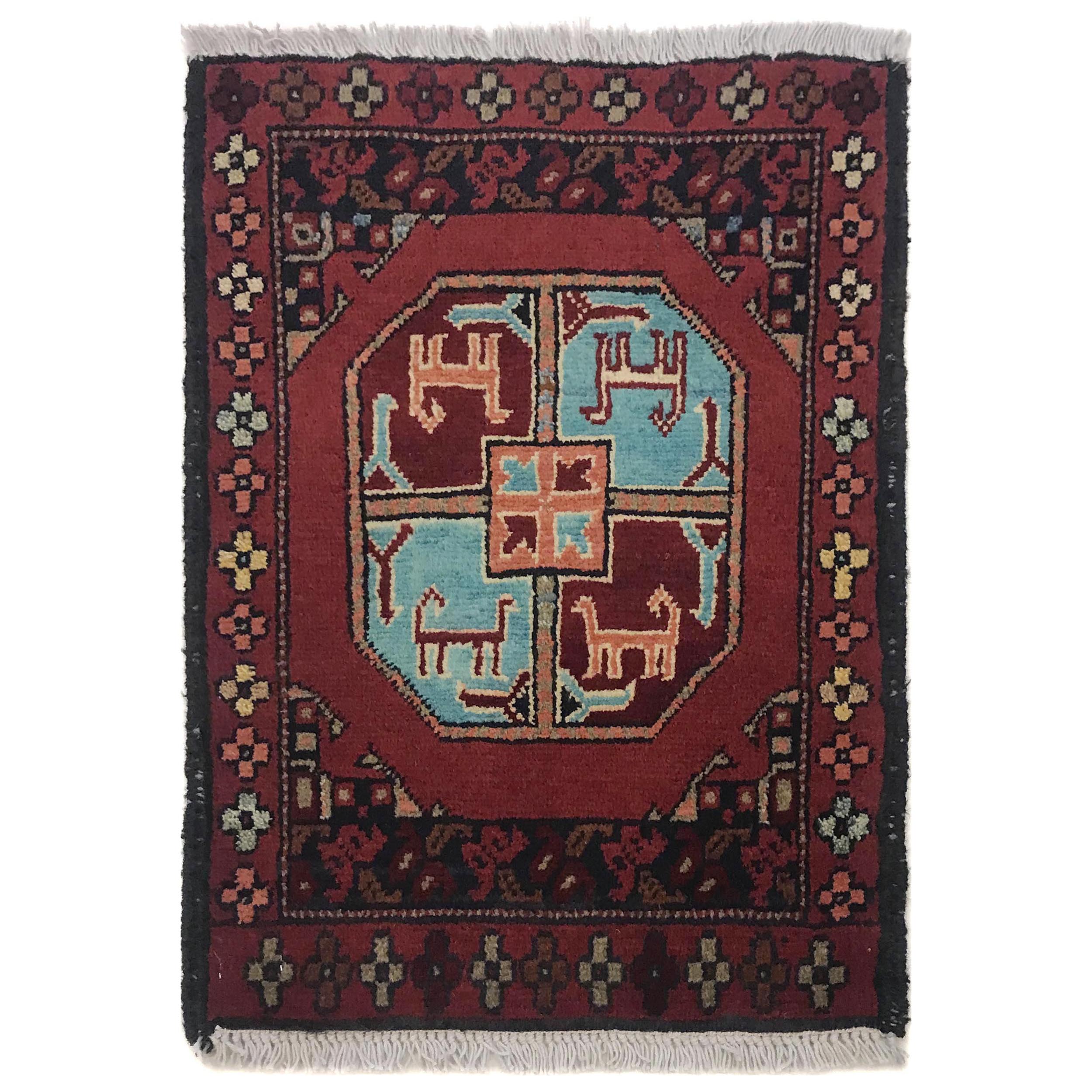 Beautiful Afghan Wool Doormat 1.97x1.38 Ft