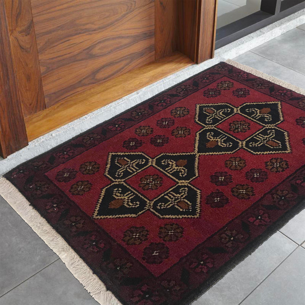 Artisan Afghan Entry Rug 1.9x1.3 ft