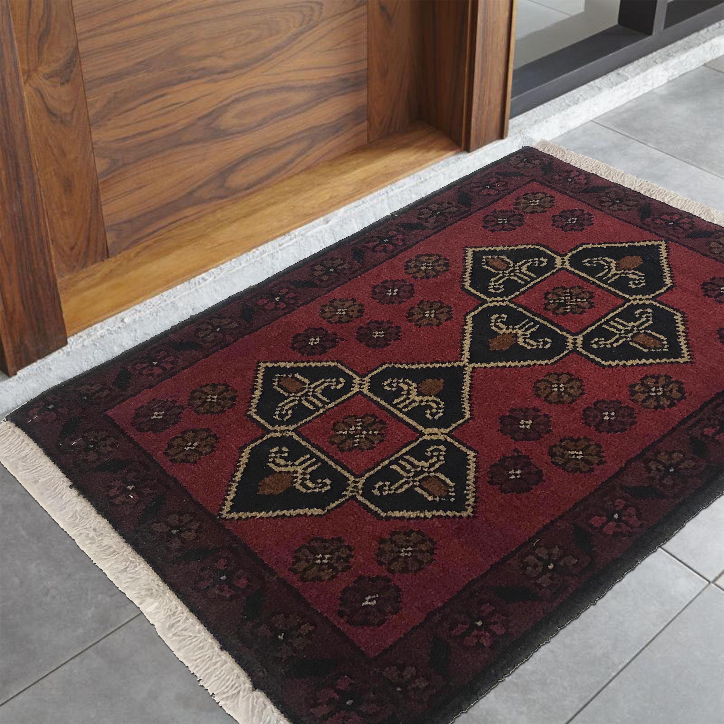 Artisan Afghan Entry Rug 1.9x1.3 ft