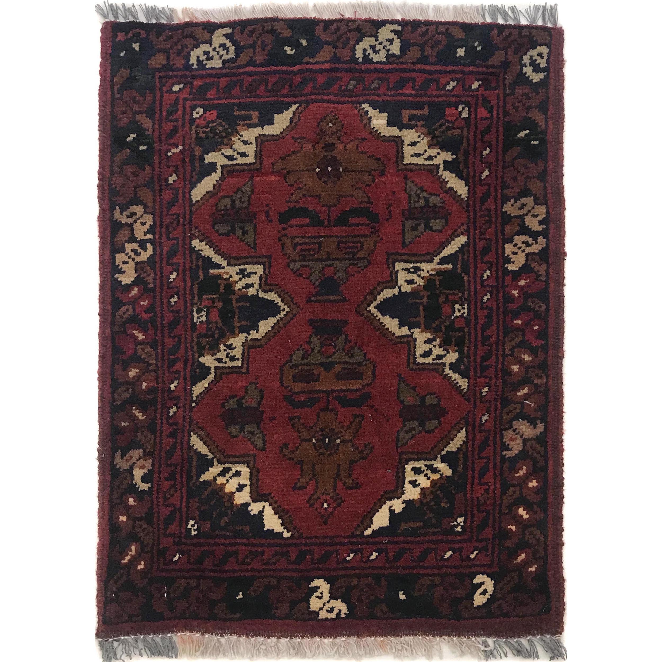 Afghan Wool Compact Rug 1.9x1.3 ft