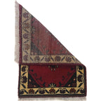 Handmade Afghan Floor Mat 1.9x1.3 ft