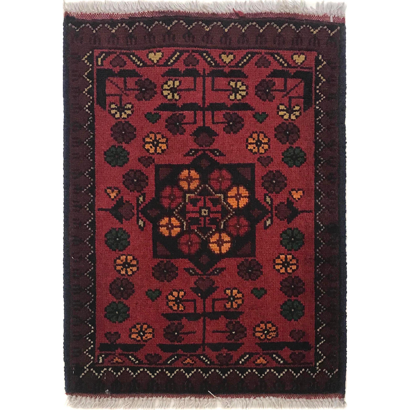 Afghan Soft Wool Floor Mat 2x1.4 ft