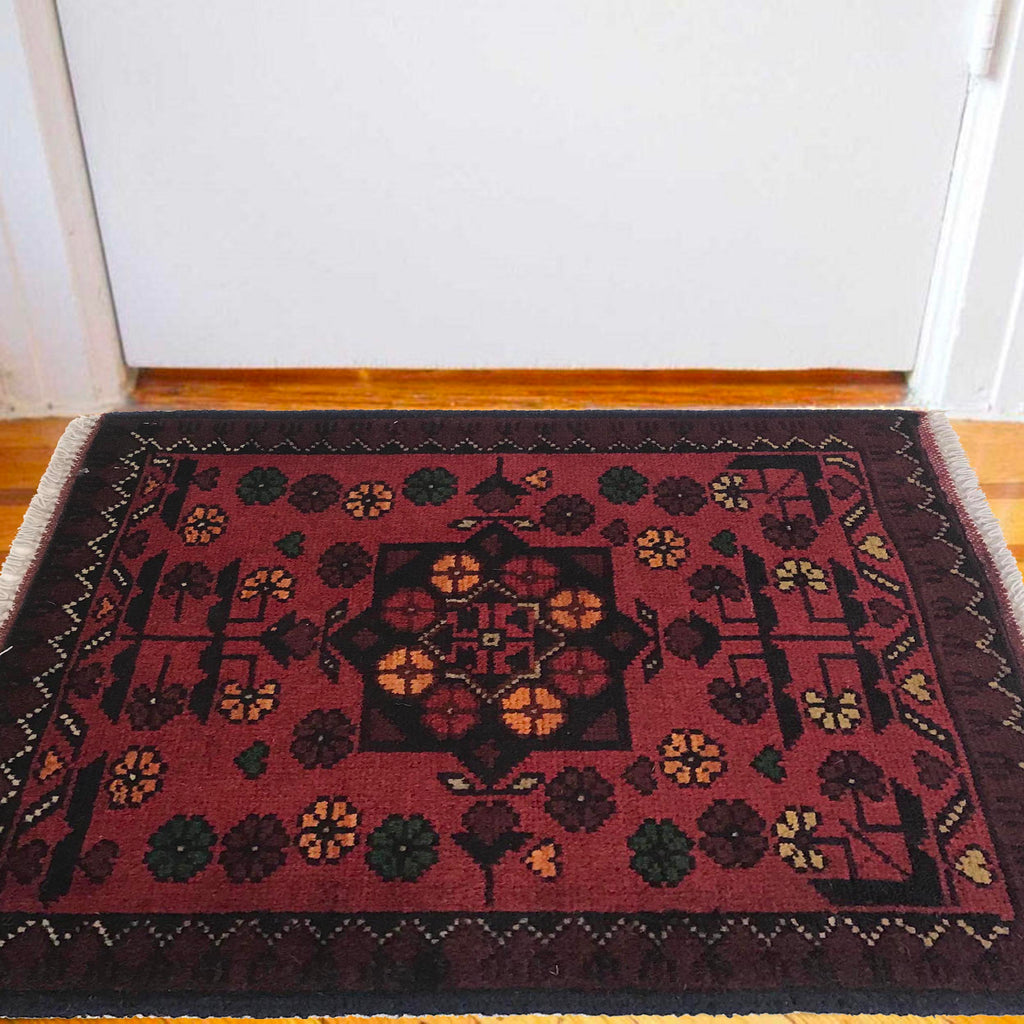 Afghan Soft Wool Floor Mat 2x1.4 ft