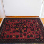 Afghan Soft Wool Floor Mat 2x1.4 ft