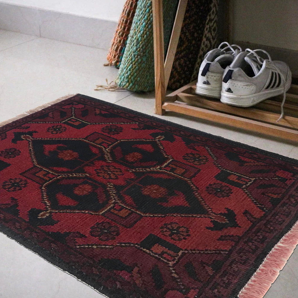 Afghan Woven Small Rug 1.8x1.3 ft