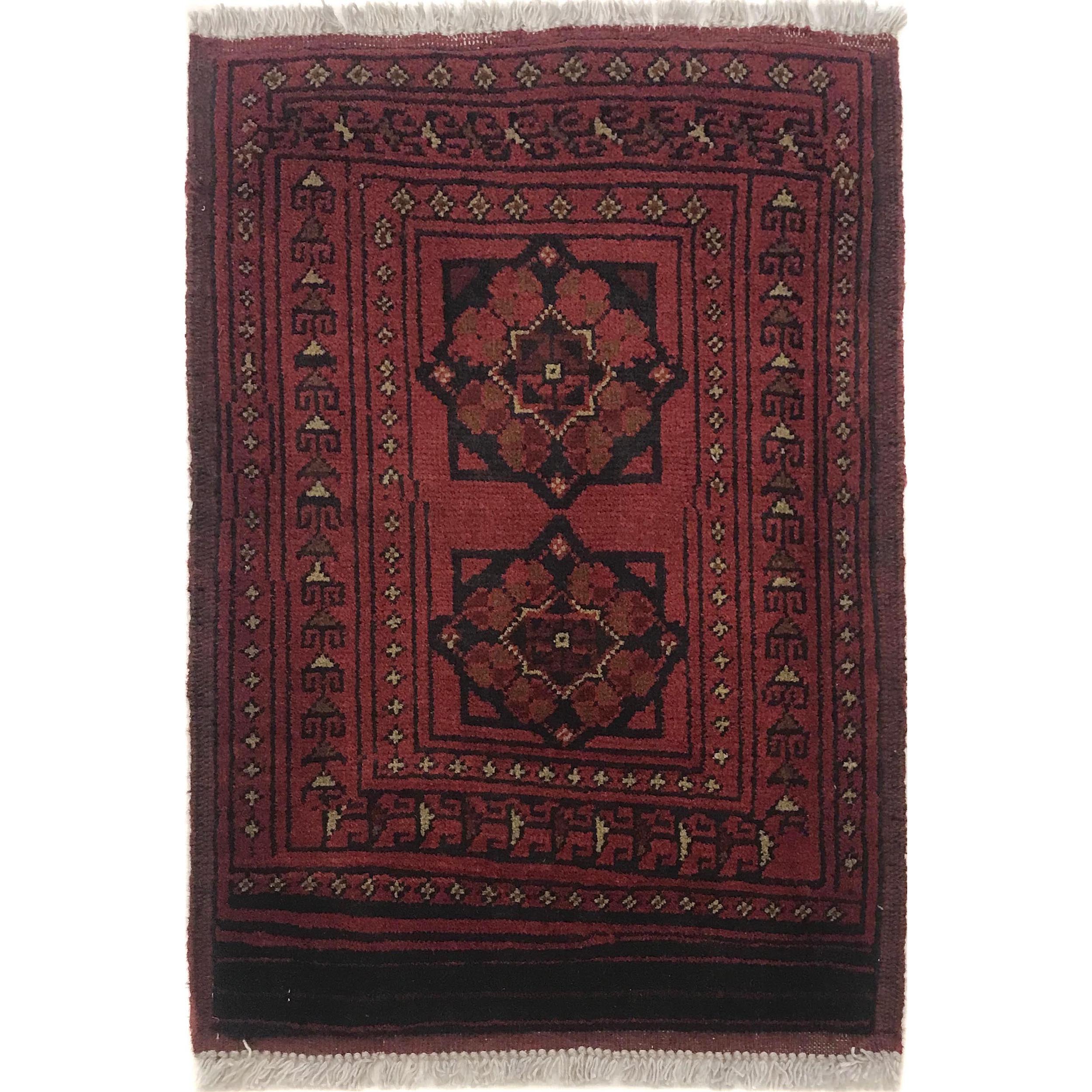 Mini Afghan Wool Doormat 2.1x1.5 ft