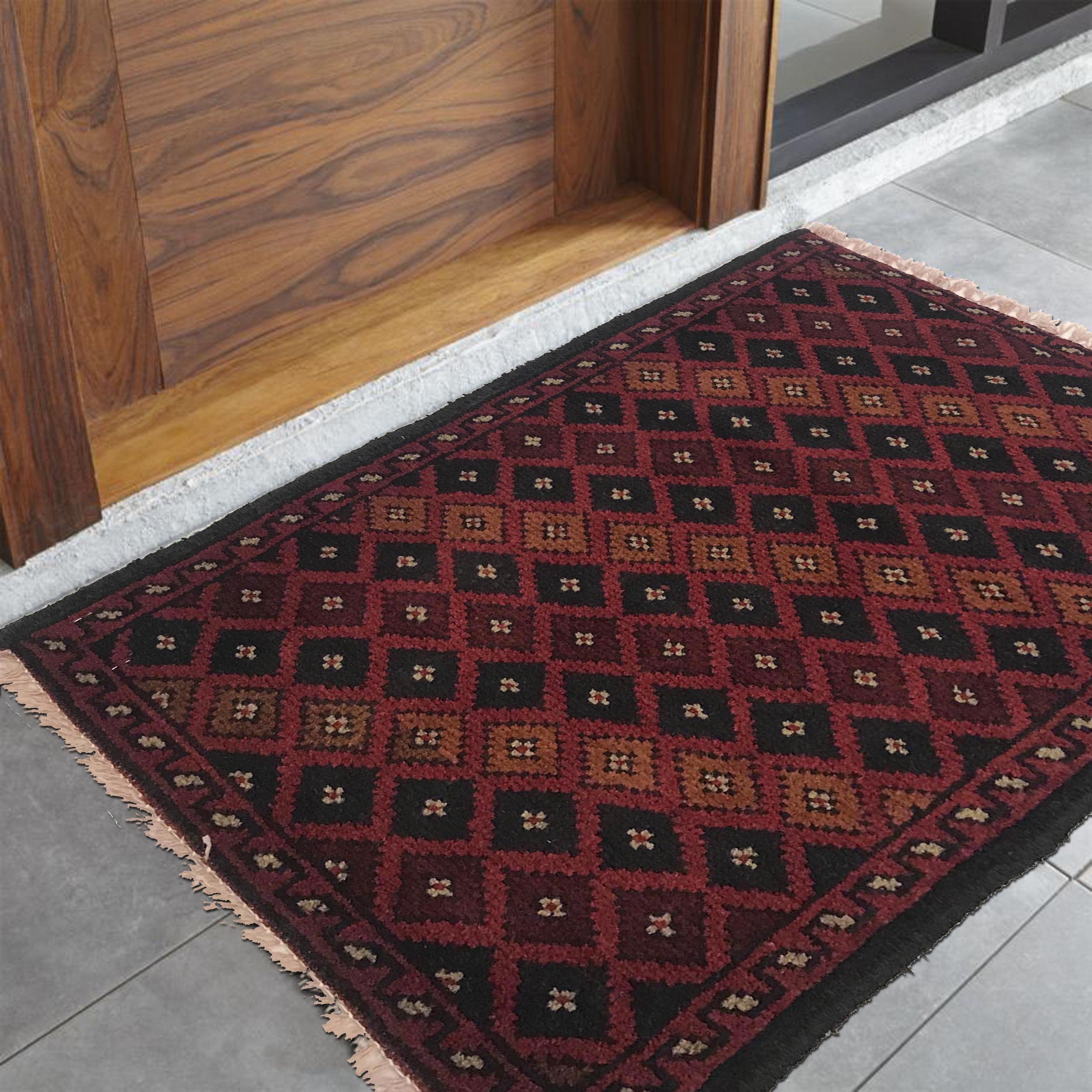 Afghan Nomadic Wool Mat 1.9x1.3 ft