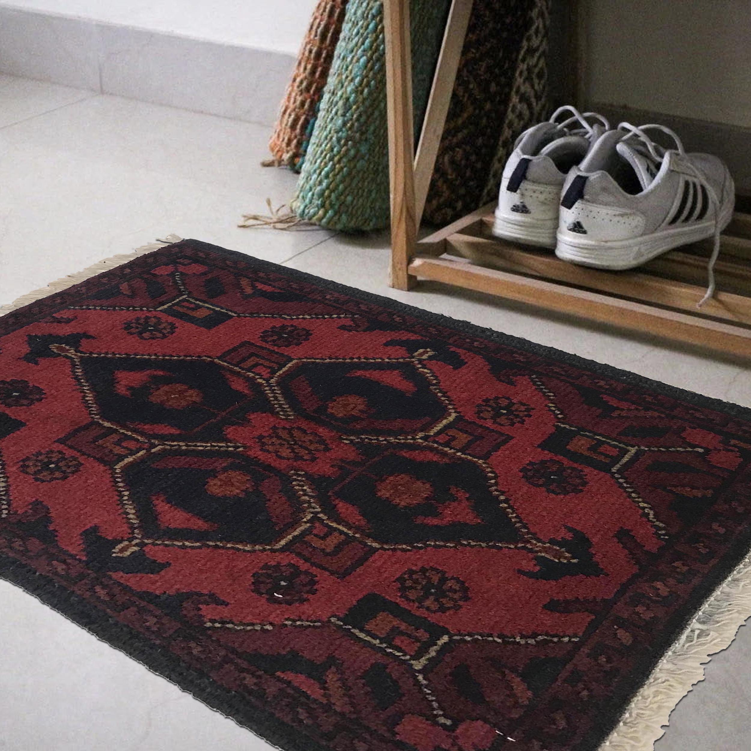 Afghan Tribal Entryway Mat 1.8x1.2 ft