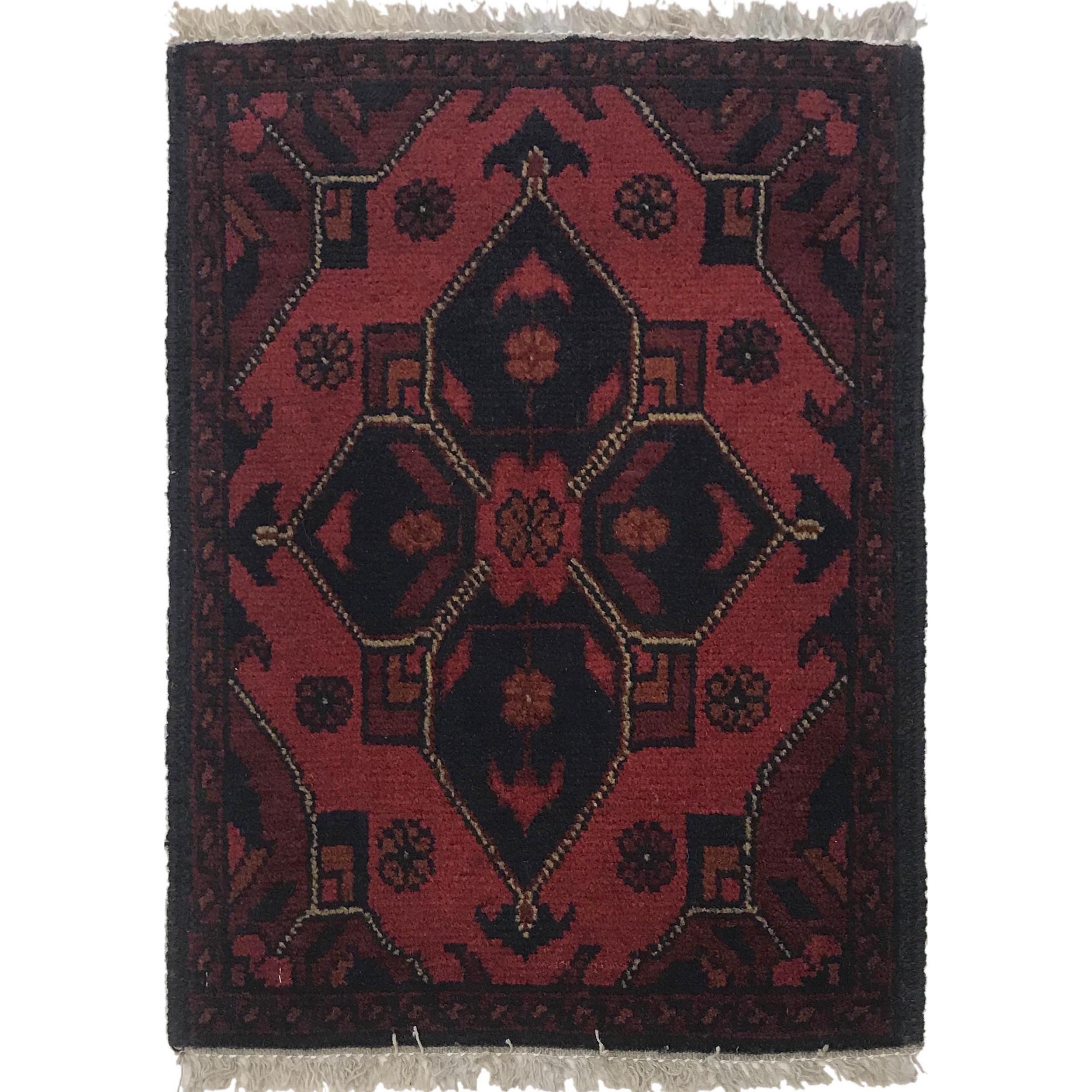 Afghan Wool Indoor Floor Rug 1.8x1.3 ft
